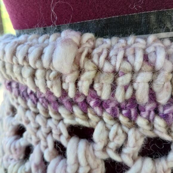 Icy Grape Crochet Skirt OSFM Plus Sized drawstring waist open lacy swim cover - Picture 5 of 7